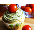 Μικρό αλμυρό cupcake με τυριά,ντομάτα και πέστο