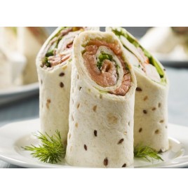 Τορτίγια καπνιστού σολομού